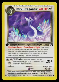 Pokemon Card - Dark Dragonair Team Rocket 33/82 Uncommon 1st Edition - Image 1