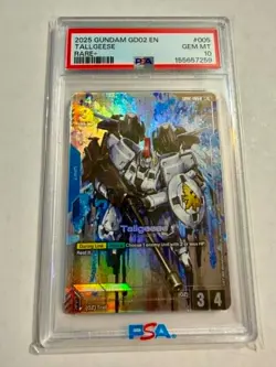 2025 Gundam TCG Card Game Tallgeese Alt Art Holo PSA 10 Pop 44 - Image 1