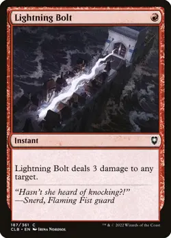 1x Lightning Bolt - Foil NM Eng MTG - Commander Legends Baldur's Gate - Image 1
