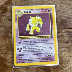Hypno 8/62 Fossil Set Holo Rare Pokemon Card Nintendo Pokemon TCG WOTC 1999 LP - Image 1