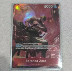 Bandai One Piece Card Game Roronoa Zoro ST21-015 Holo English Character Card - Image 1
