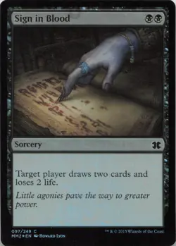 Sign in Blood FOIL C Modern Masters 2015 97 MTG - Image 1