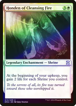 Honden of Cleansing Fire FOIL Eternal Masters NM White Uncommon CARD ABUGames - Image 1