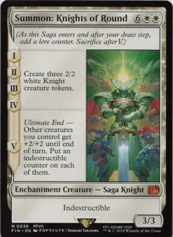 Summon: Knights of Round M FINAL FANTASY 36 NM MTG - Image 1