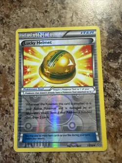2015 Pokemon Ancient Origins Lucky Helmet Reverse Holo 77/98 NM - Image 1