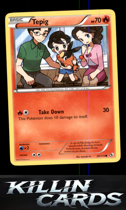 Tepig 25/113 Pokemon Common Legendary Treasures Card NM - Image 1