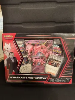 Pokemon TCG Team Rocket's Mewtwo ex Box Promo + Booster Packs English 2025 - Image 1