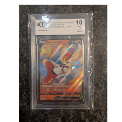 Pokemon TCG Cinderace V 018/072 Shining Fates Holo Ultra Rare English BCCG 10 - Image 1
