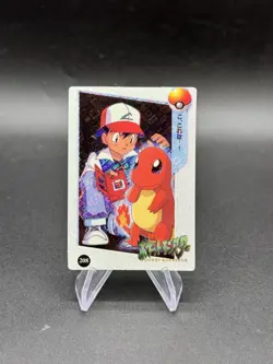 Charmander Ash Holo Pokemon Vintage Pocket Monsters Vending Prism Sticker 208 - Image 1