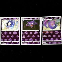 IN STOCK Pokemon Chinese 3 Set Cs1ac 051 052 053 R Gastly Haunter Gengar Holo NM - Image 1