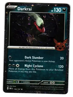 Darkrai (Cosmos Holo) 136/197 Holo Trick or Trade BOOster 2024 Pokemon NM - Image 1