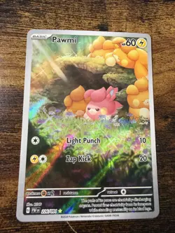Pawmi 226/091 Illustration Rare Pokemon Sv: Paldean Fates Holo - Image 1