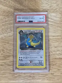 Dark Dragonite Holo 2000 Pokemon Rocket PSA 6 EX-MT - Image 1