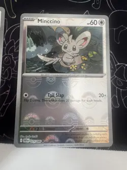 Pokemon Minccino (Poke Ball Pattern) 075/086 Black Bolt Reverse Holo Common NM - Image 1
