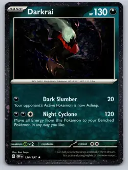 Darkrai (Cosmos Holo) 136/197 Pokemon Holo NM - Image 1