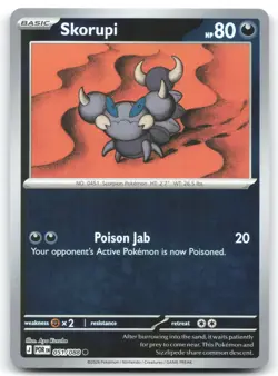Skorupi 051/088 Common Perfect Order Pokemon Reverse Holo Near Mint - Image 1