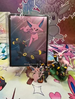 Pokemon Prismatic Evolutions Figure Collection Pins Figure and Sleeves ONLY - Image 1