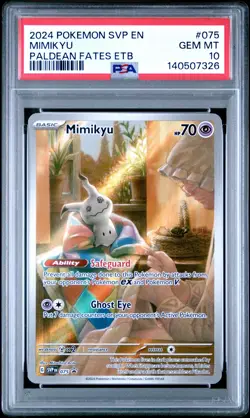 2024 POKEMON SVP EN-SV BLACK STAR PROMO #075 MIMIKYU PSA 10 - Image 1