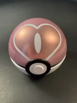 EMPTY Rare Pokemon Love ball Pink Heart Pokeball Poke Ball Tin D21 - Image 1