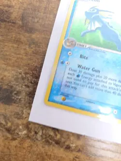 Pokemon TCG Vaporeon Holo Rare 6/17 Pop Series 3 Promo LP/MP - Image 3