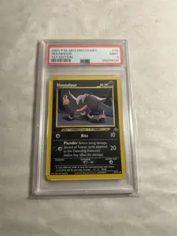 2001 Pokemon Neo Discovery Houndour 1st Edition #39 PSA 9 - Image 1