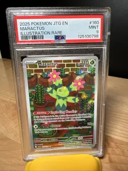 Maractus Journey Together Illustration Rare #160 PSA 9 Mint 2025 Pokemon - Image 1