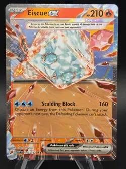 Pokemon TCG Eiscue ex 042/197 Double Rare Holo Obsidian Flames Near Mint - Image 1