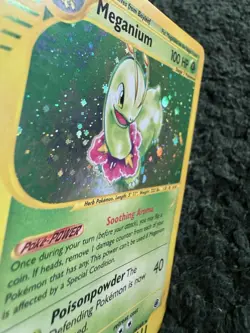Pokemon TCG Meganium Expedition Base Set Holo Rare #018/165 100 HP 2002 English - Image 2
