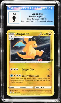 2022 Pokemon Dragonite English Silver Tempest CGC 9 131/195 - Image 1