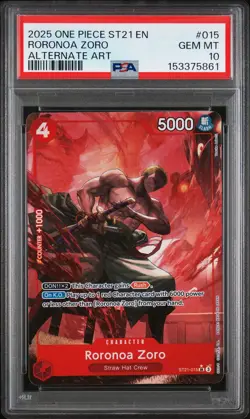 One Piece - ST21-EX Gear 5 - Roronoa Zoro - Alt Art ST21-015 - PSA 10 - Image 1