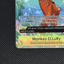 One Piece Monkey D Luffy OP07-109 SR Treasure Rare Alternative Art - Image 5