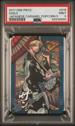 PSA 9 2011 One Piece Japanese Caramel Popcorn 5 Sanji #016 | POP 1 - Image 1