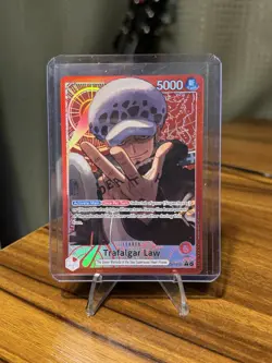 One Piece Trafalgar Law - OP14-001 (Alternate Art) The Azure Sea's Seven Foil - Image 1