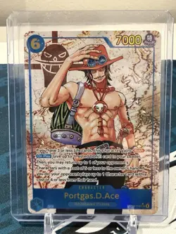 One Piece TCG Portgas D. Ace OP13‑119 Alt Art SEC Carrying on His Will ENGLISH - Image 1