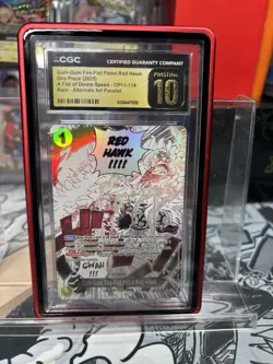 One Piece- Gum Gum Fire-Fist Pistol- Op11-114 “CGC Pristine 10”- Red Casing Inc. - Image 1