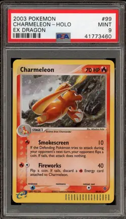 Pokemon Charmeleon EX Dragon Holo Rare #99 PSA 9 Mint - Image 1