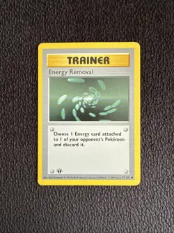 Energy Removal 92/102 - 1st Edition SHADOWLESS - Pokemon Base Set Trainer - Image 1