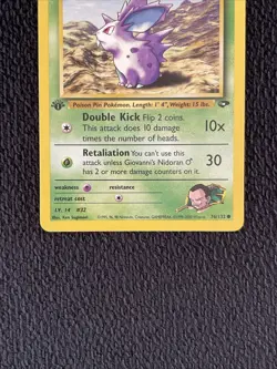Giovanni's Nidoran Gym Challenge 1st Edition Regular Common 76/132 - Pokemon TCG - Image 2