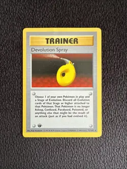 Devolution Spray 72/102 - 1st Edition SHADOWLESS - Pokemon Base Set Trainer - Image 1