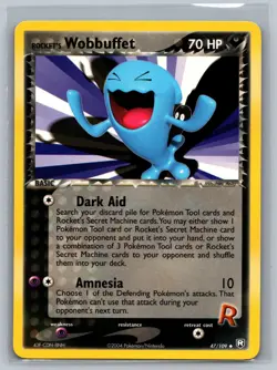 Pokemon TCG Rocket's Wobbuffet #47/109 CCG EX Team Rocket Returns - Image 1