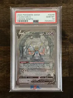 PSA 10 ZACIAN V GG48 CROWN ZENITH POKEMON GEM MINT! Ships ASAP! - Image 1