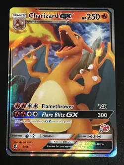 Charizard GX 9/68 (Symbol 60) Pokemon Hidden Fates Battle Academy Near Mint - Image 1
