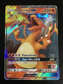 Charizard GX 9/68 (Symbol 60) Pokemon Hidden Fates Battle Academy Near Mint - Image 3