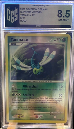 Yanma LV.22 Reverse Holo SH9 Supreme Victors CGS 8,5 NM-MT Deutsch Pokemon Karte - Image 1