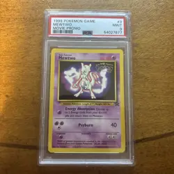 1999 POKEMON MOVIE BLACK STAR PROMO #3 MEWTWO PSA 9 - Image 1