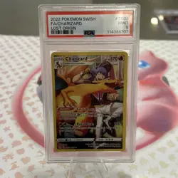 2022 POKEMON SWORD & SHIELD LOST ORIGIN #TG03 FULL ART/CHARIZARD PSA 9 - Image 1
