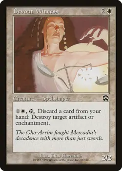 Devout Witness [Mercadian Masques] Moderately Played - Image 1