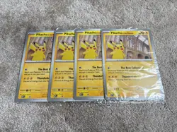 Pokemon TCG: Pikachu At The Museum X Natural History Promo Card Sealed (x4) - Image 1