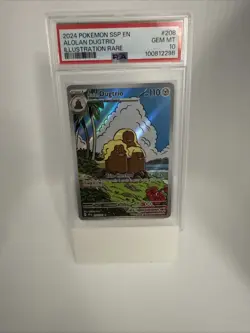 PSA 10 GEM MT Alolan Dugtrio 208/191 Illustration Rare Pokemon Surging Sparks - Image 1