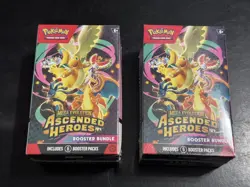 Lot of 2 Pokemon Mega Evolution Ascended Heroes Booster Bundle Box SEALED - Image 1